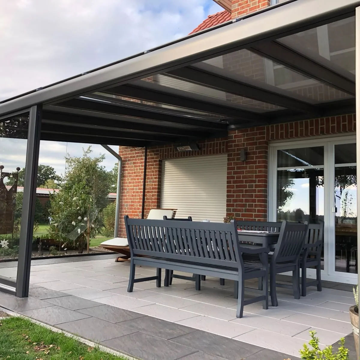 Alu-Terrassendach mit Glaseindeckung in Rotenburg (Wümme)